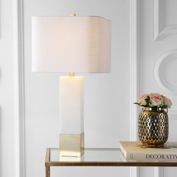 Jeffrey 29" Metal/Marble LED Table Lamp - JONATHAN Y